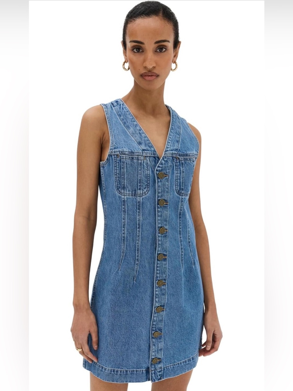 FRAME Women's Sleeveless Trucker Pocket Dress
